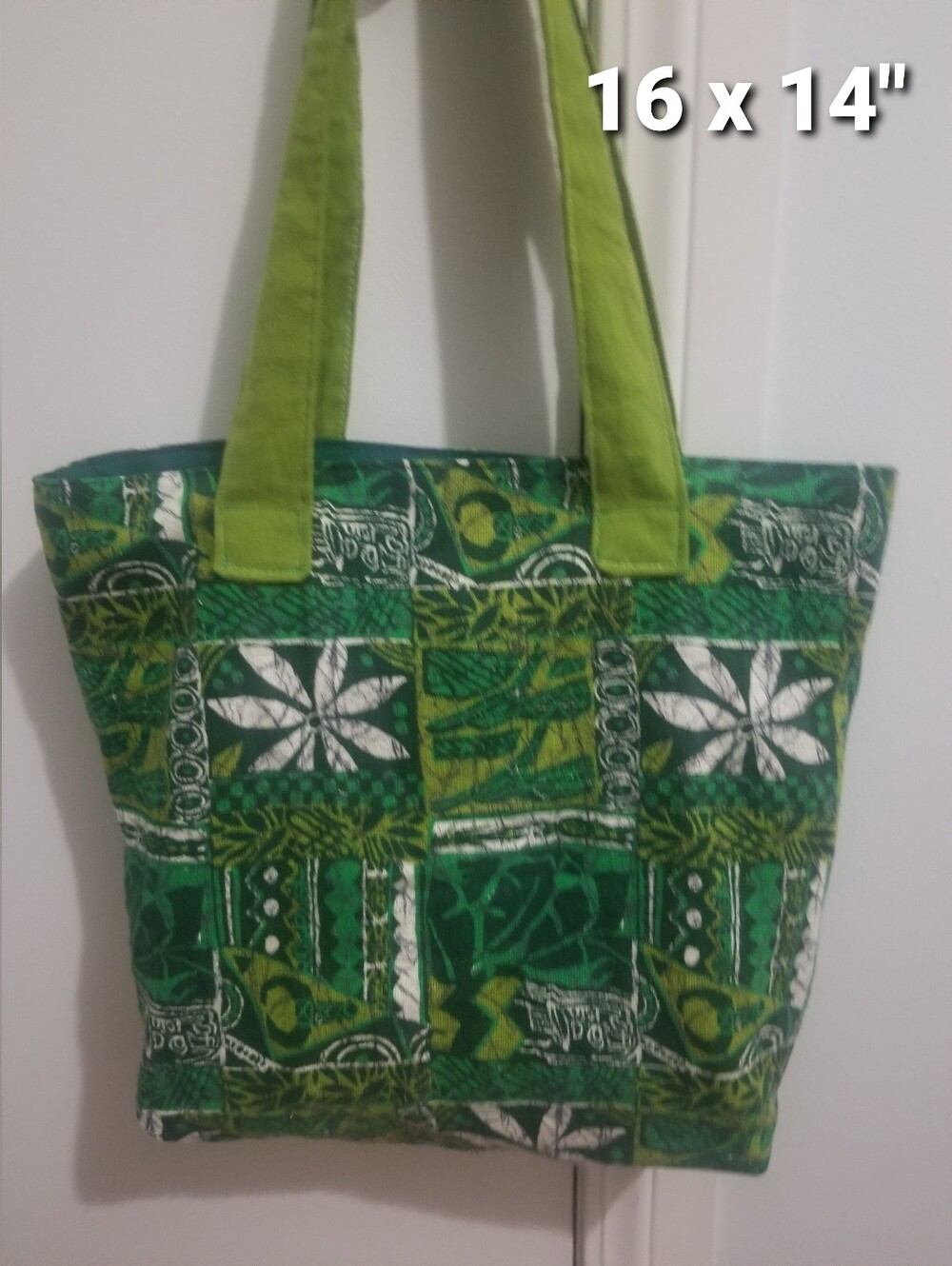 Handbag, Shoulder Tote Bag, Market bag, Purse, Handmade, Green, Floral Nwtag